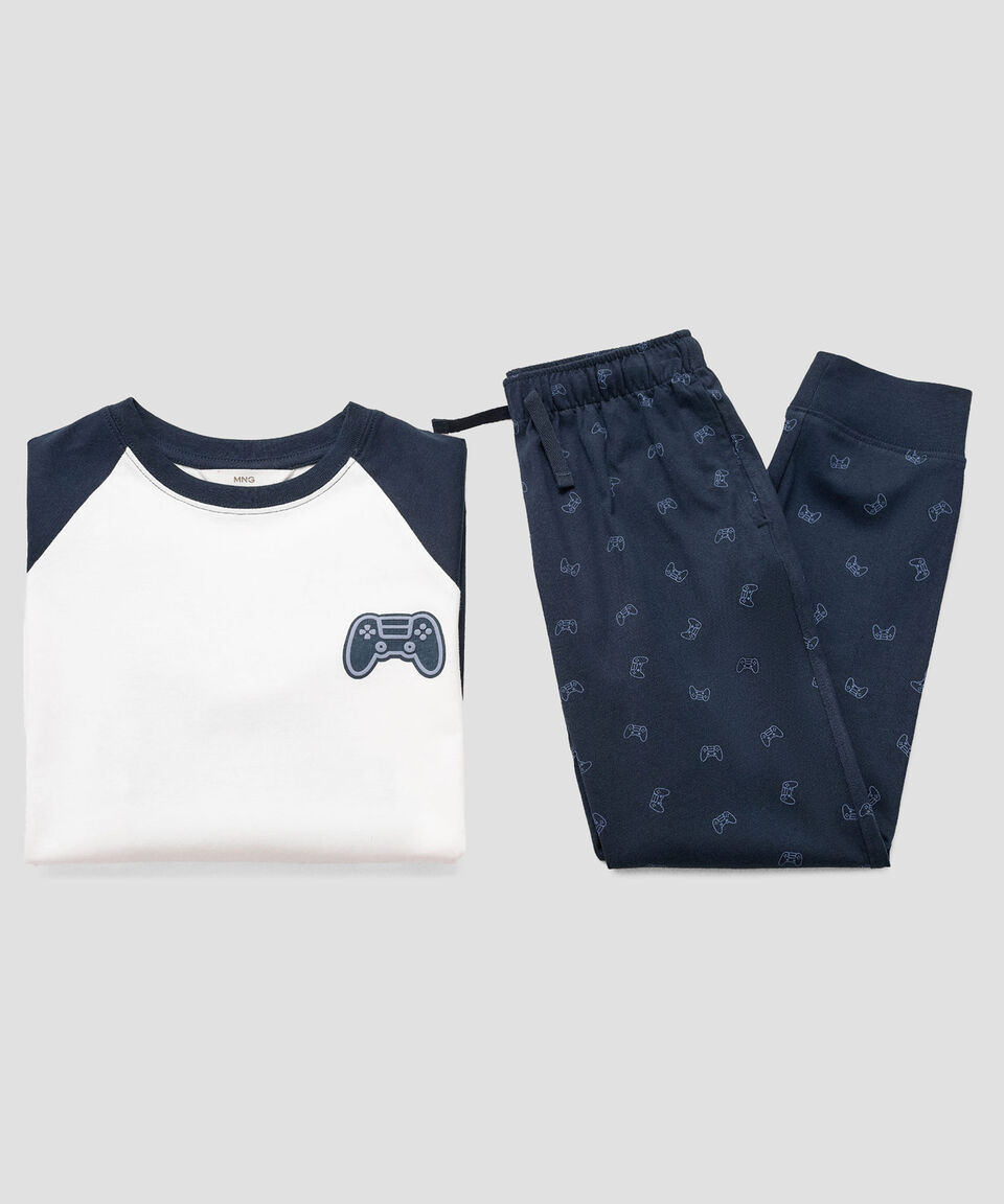 Mango Pijama 2 Piezas Gamer Niño