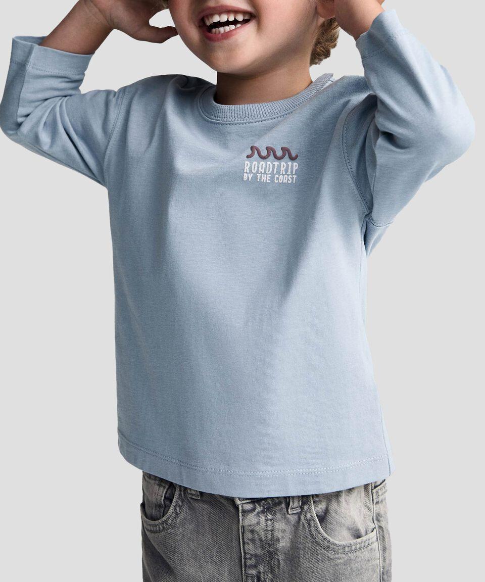 Mango Playera Cuello Redondo Manga Larga Bebé