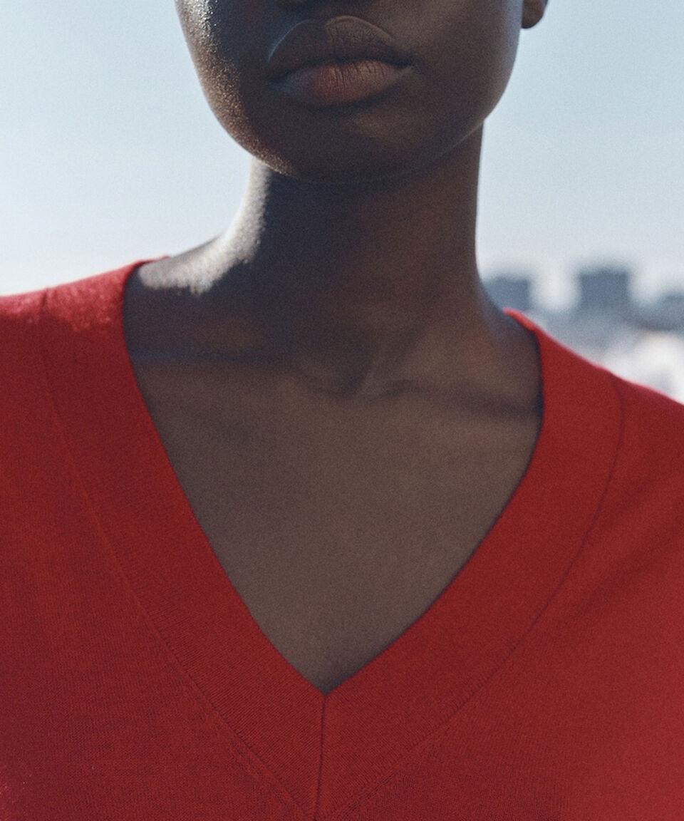 Mango Suéter Cuello V Mujer