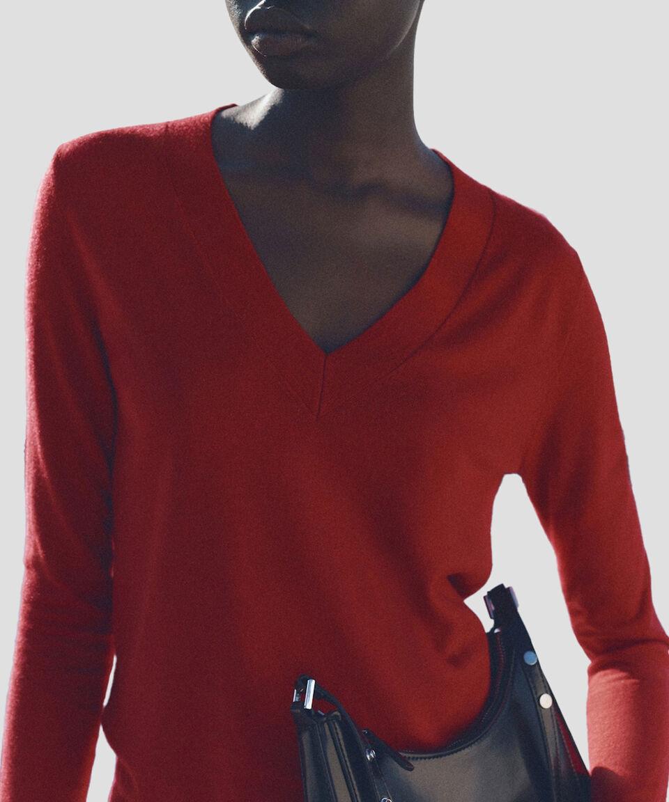 Mango Suéter Cuello V Mujer