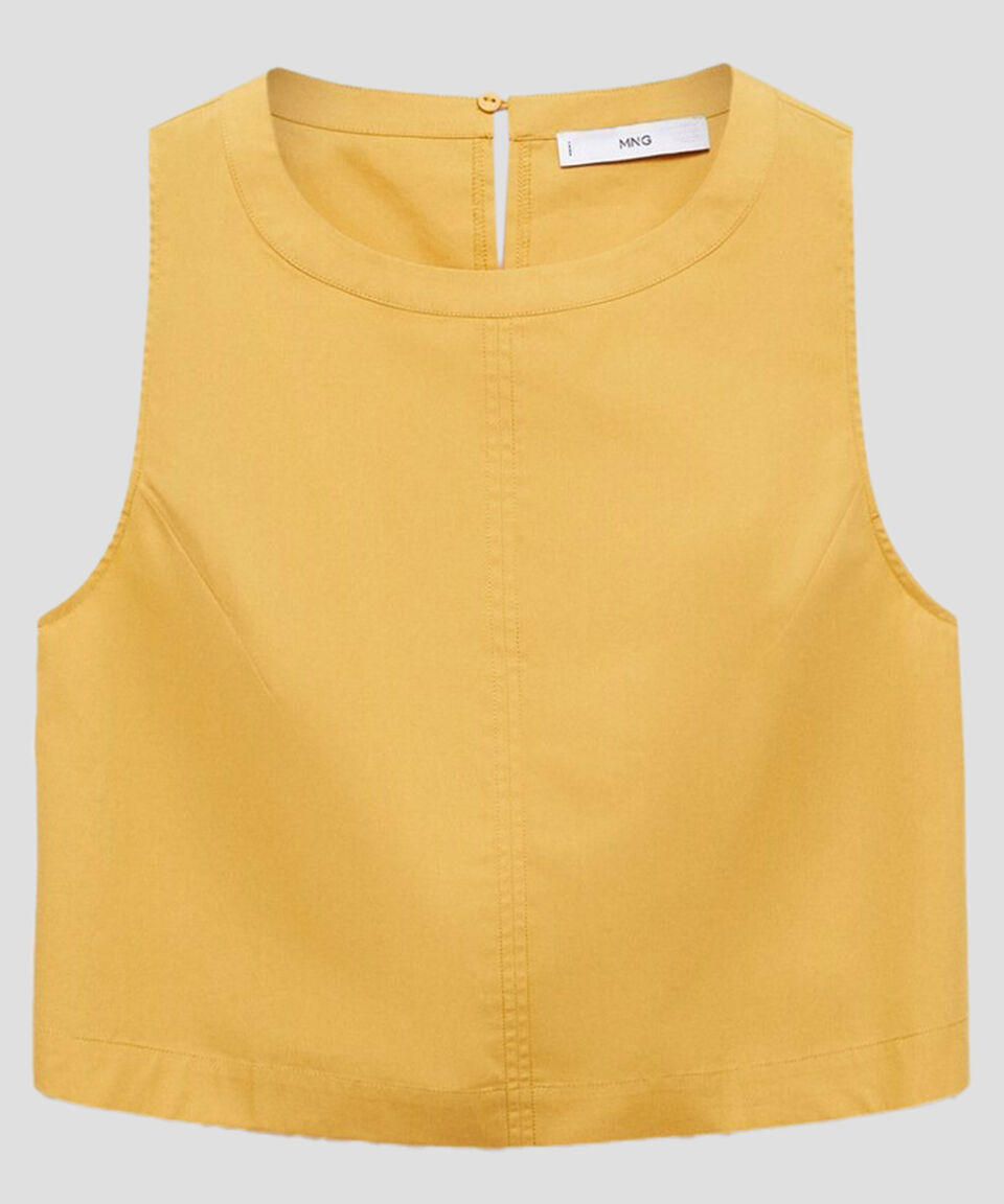 Mango Top Crop Mujer