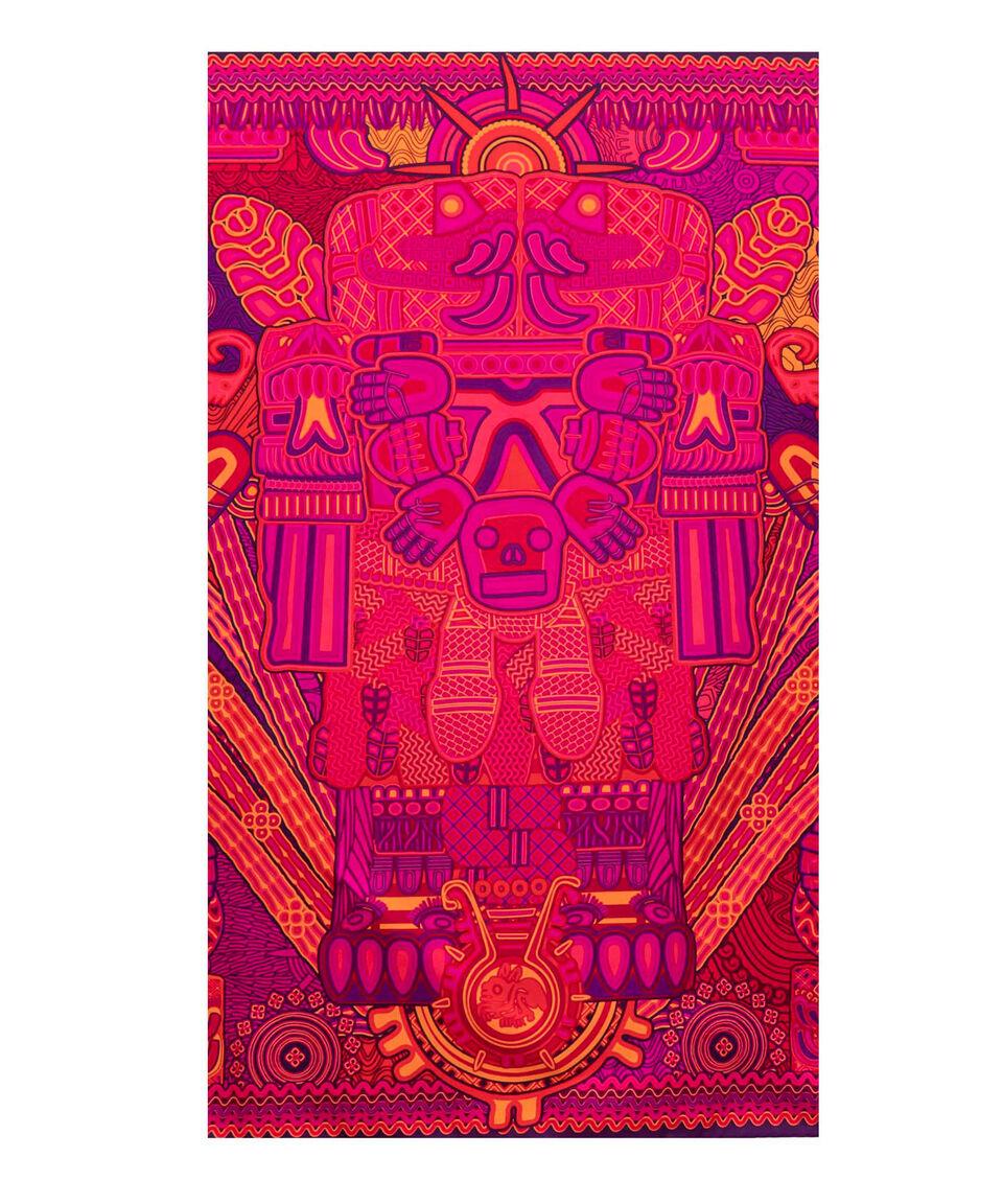 Pineda Covalin Mascada De Seda Púrpura Coatlicue Mujer