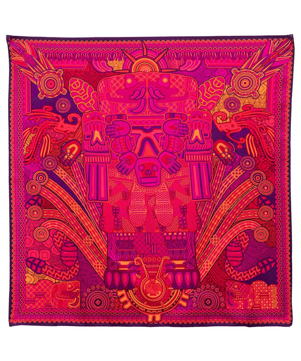 Pineda Covalin Mascada de seda púrpura Coatlicue Mujer