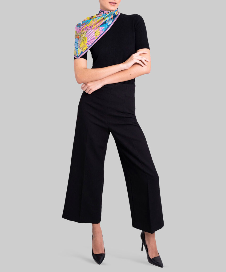 Pineda Covalin Mascada En Seda Azul Guacamaya Mujer