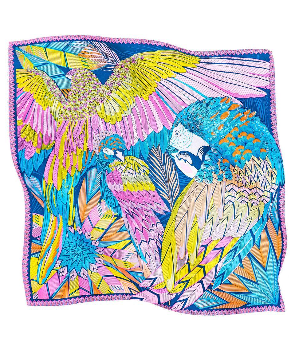 Pineda Covalin Mascada en seda azul Guacamaya Mujer