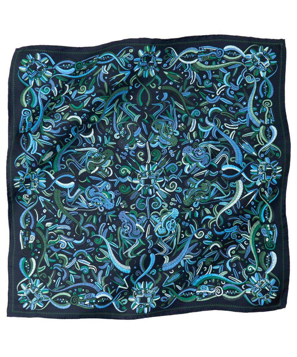 Pineda Covalin Mascada en seda Quetzalcóatl verde Mujer