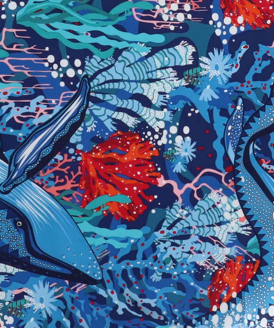 Pineda Covalin Mascada Multicolor Con Ballenas Mujer