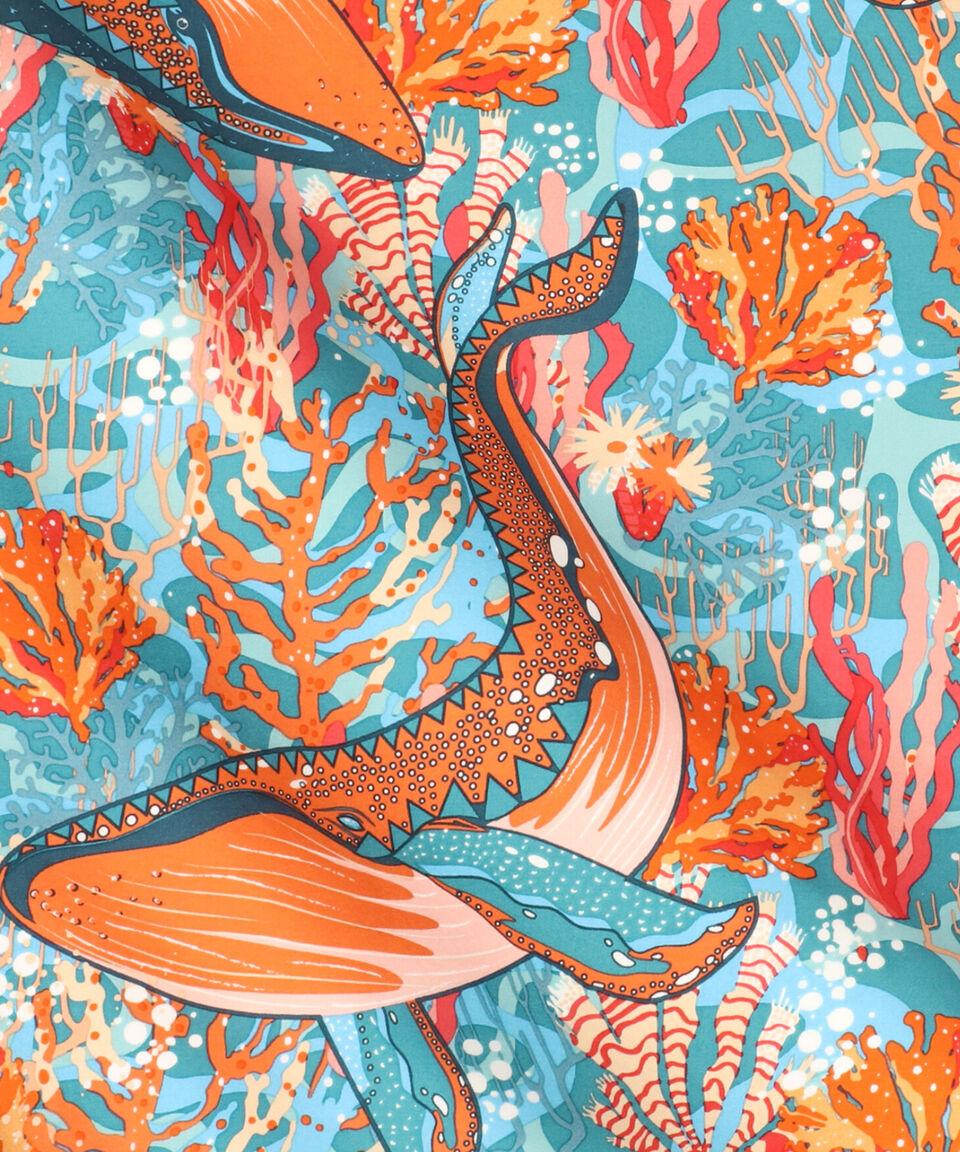 Pineda Covalin Mascada Multicolor Con Ballenas Mujer