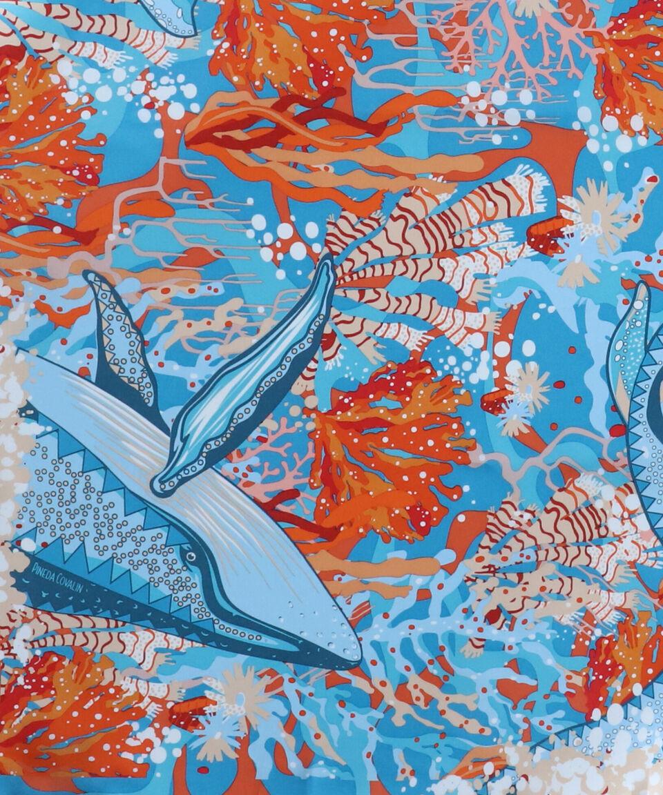 Pineda Covalin Mascada Multicolor Con Ballenas Mujer