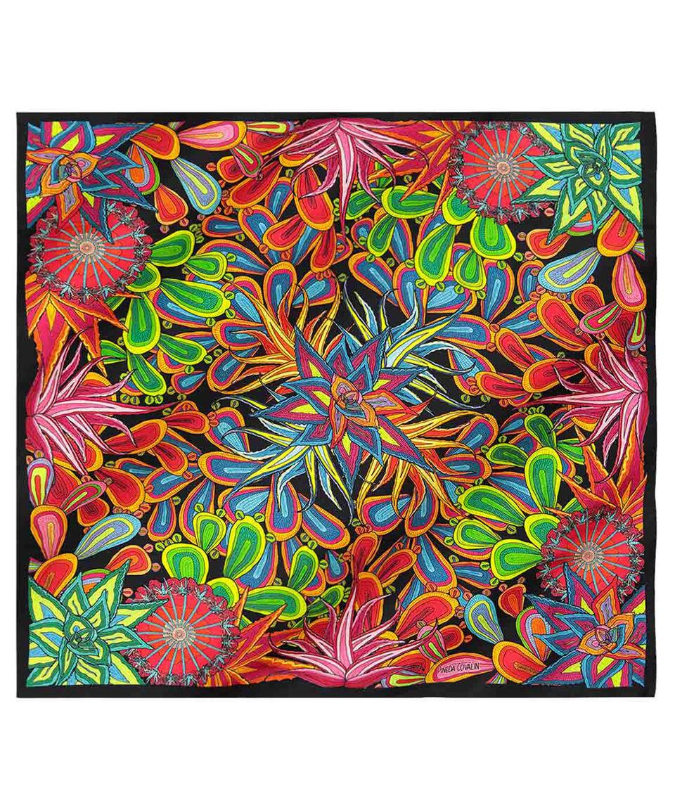 Pineda Covalin Mascada multicolor Santuario Cactáceas Mujer