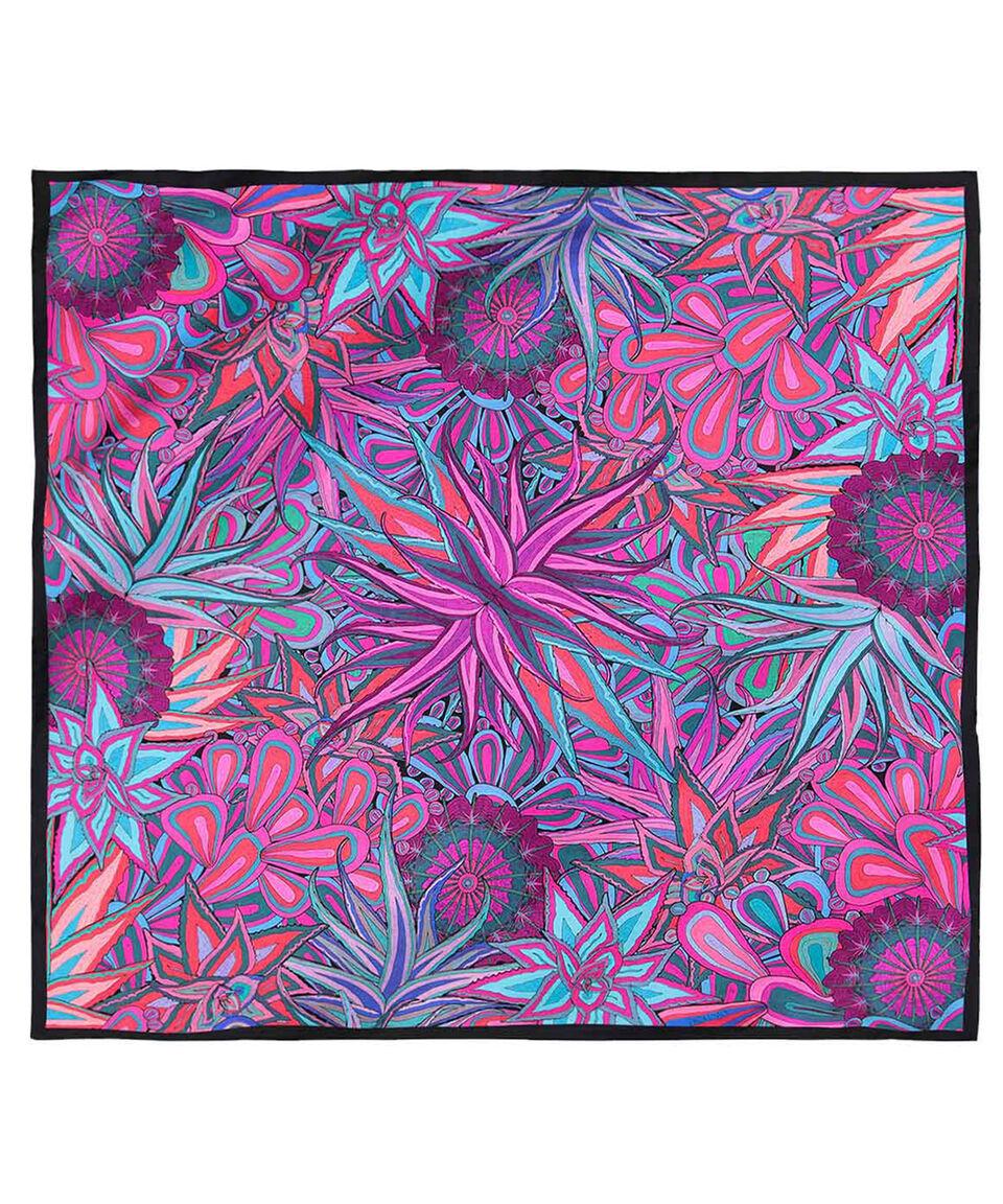 Pineda Covalin Mascada púrpura Santuario Cactáceas Mujer