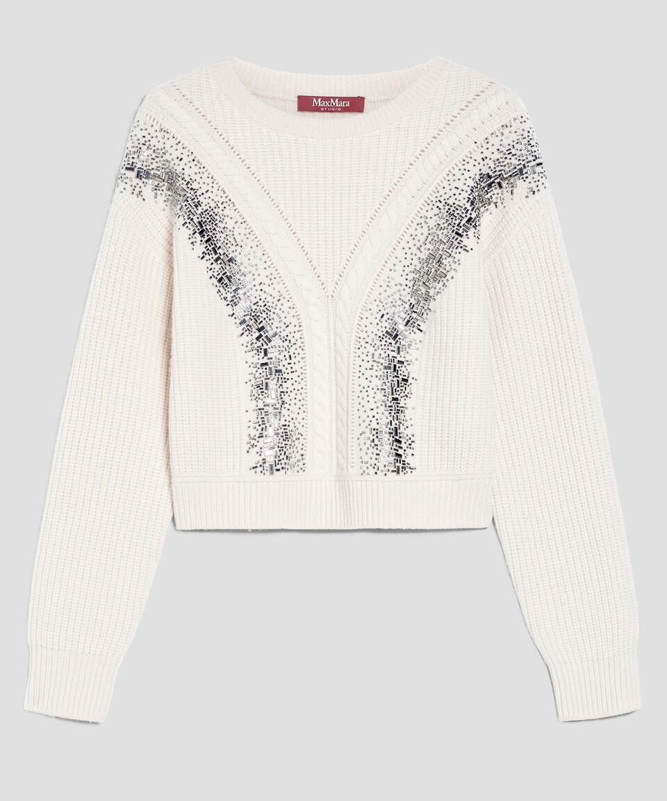 MaxMara Suéter Cuello Redondo Con Bordados Mujer