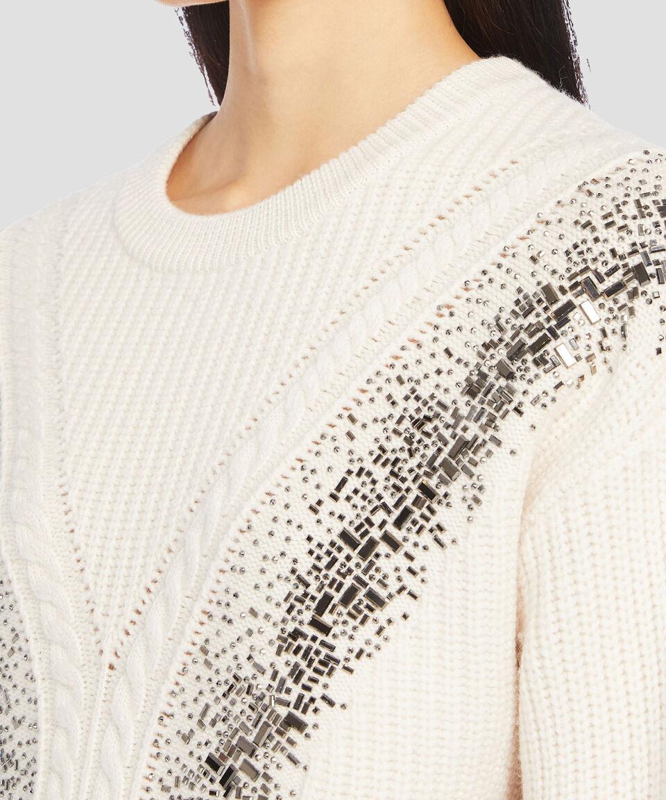 MaxMara Suéter Cuello Redondo Con Bordados Mujer