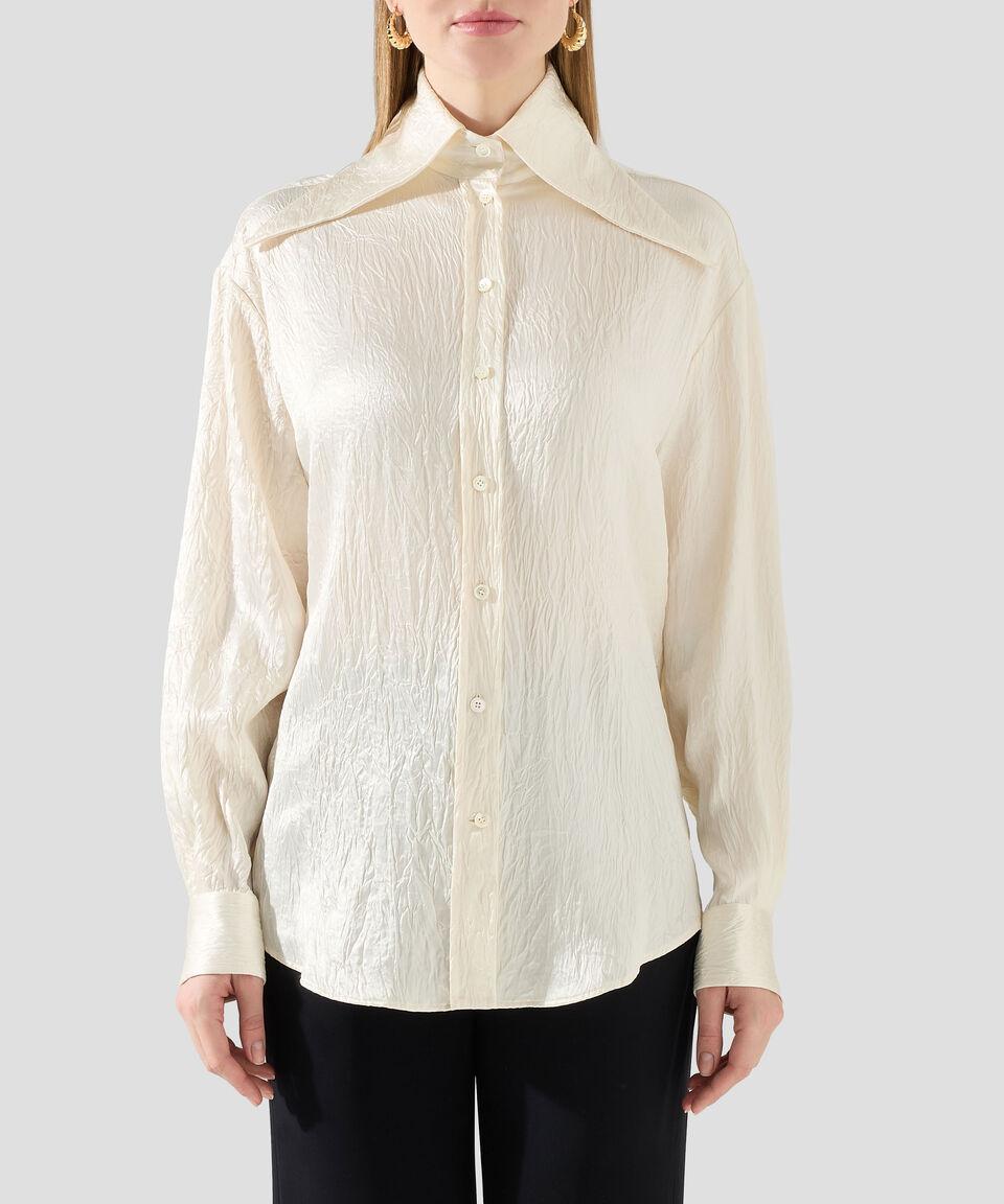 McQueen Blusa satinada de manga larga Mujer
