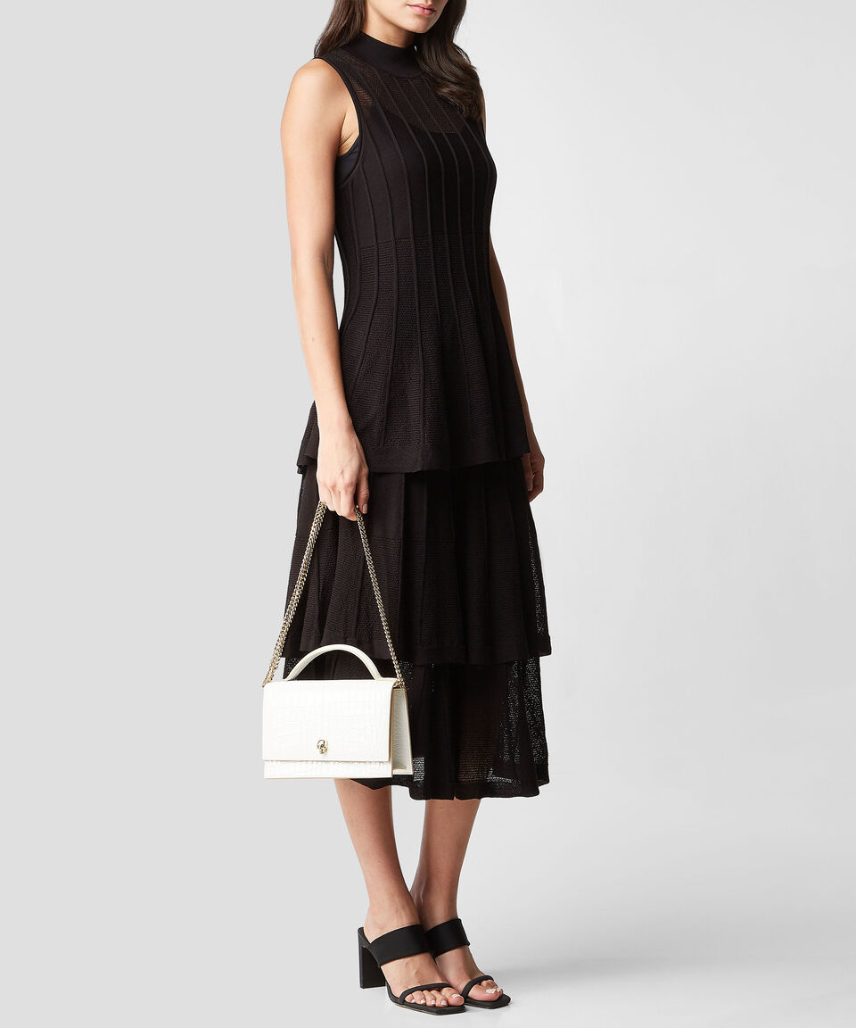 McQueen Bolso Satchel Blanco En Piel Mujer