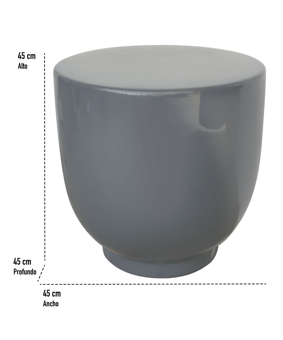 Jaresa Mesa Auxiliar Para Exterior En Fibra De Vidrio Gris