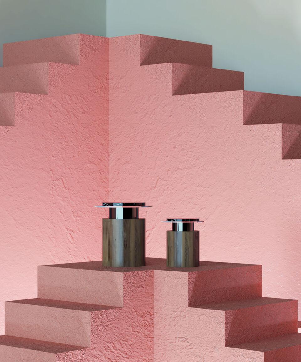 The MAAD Collection Mesa Lateral Beverly Grande En Vidrio