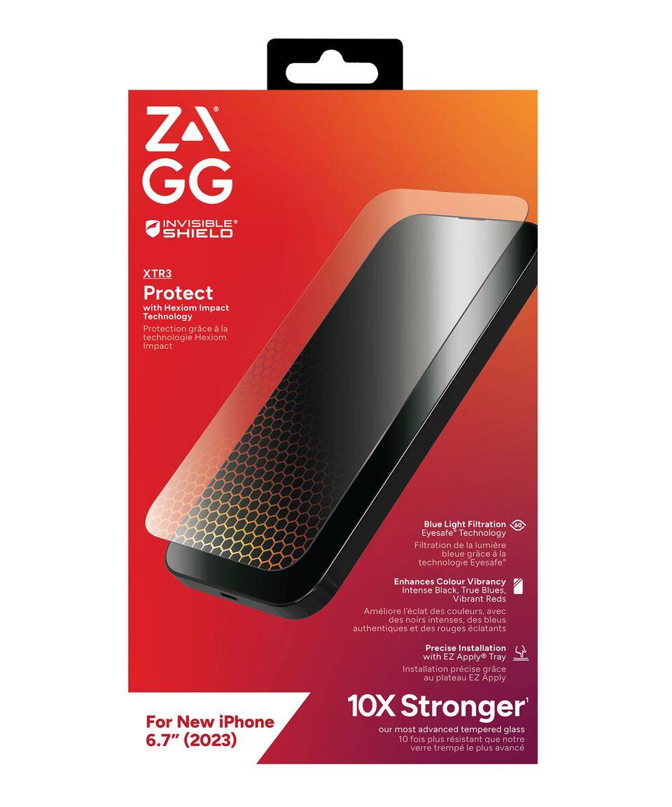 Zagg Mica protectora de pantalla XTR3 transparente para iPhone 15 Plus
