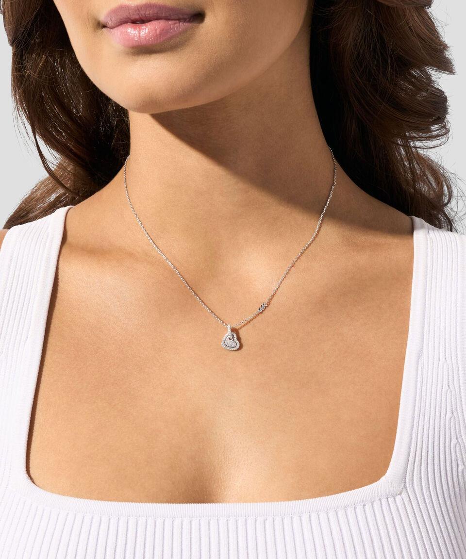 Michael Kors Collar En Plata Kors Love Mujer