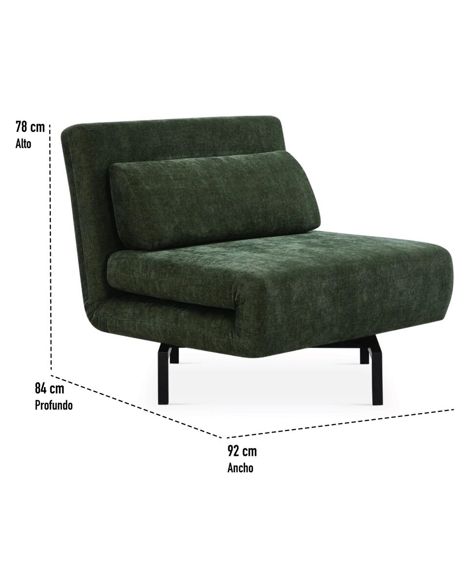 Mobital Sofá Cama Iso Verde
