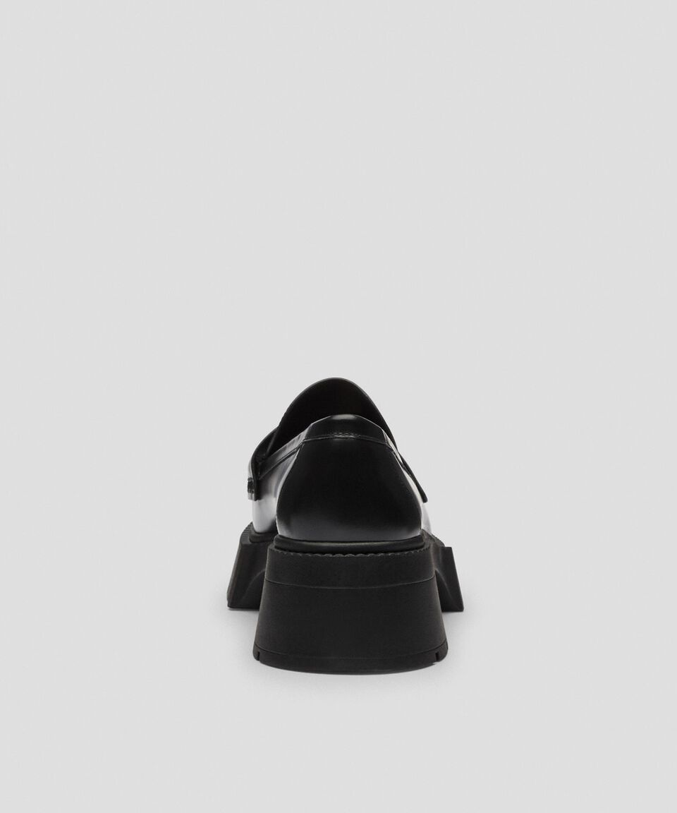 Coach Mocasines Leah En Piel Con Tacón Medio Y Ancho Mujer