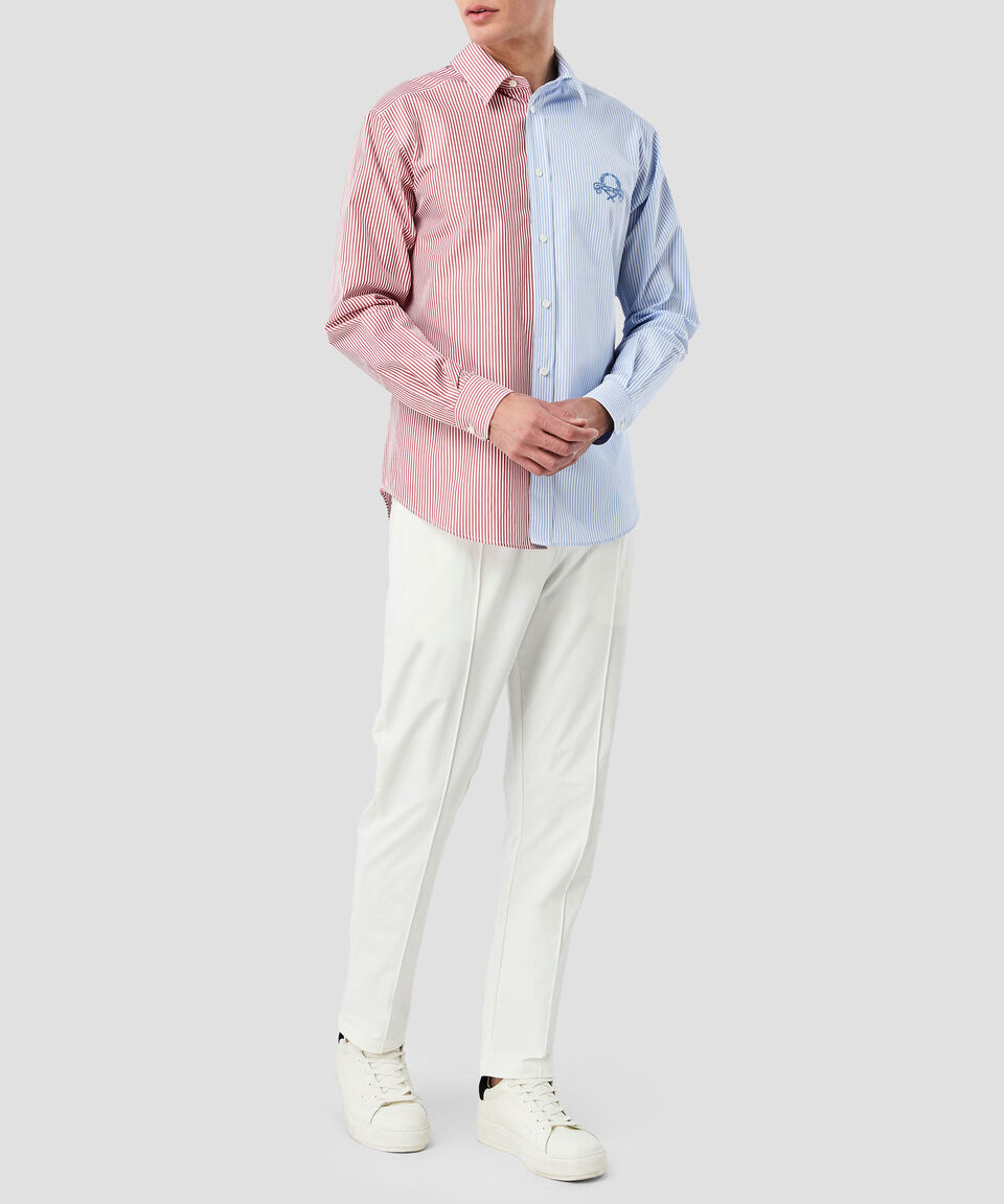 Moschino Camisa A Rayas Manga Larga Hombre