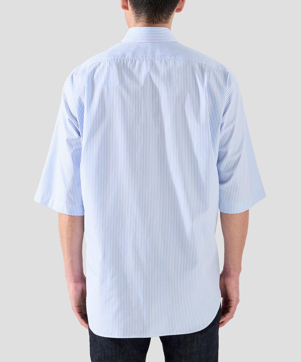 Moschino Camisa De Rayas Con Manga Corta Hombre