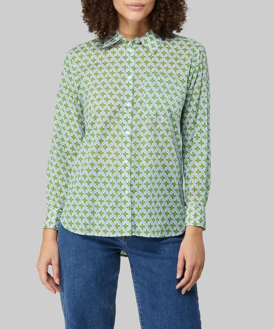 Nautica Camisa estampada de manga larga Mujer