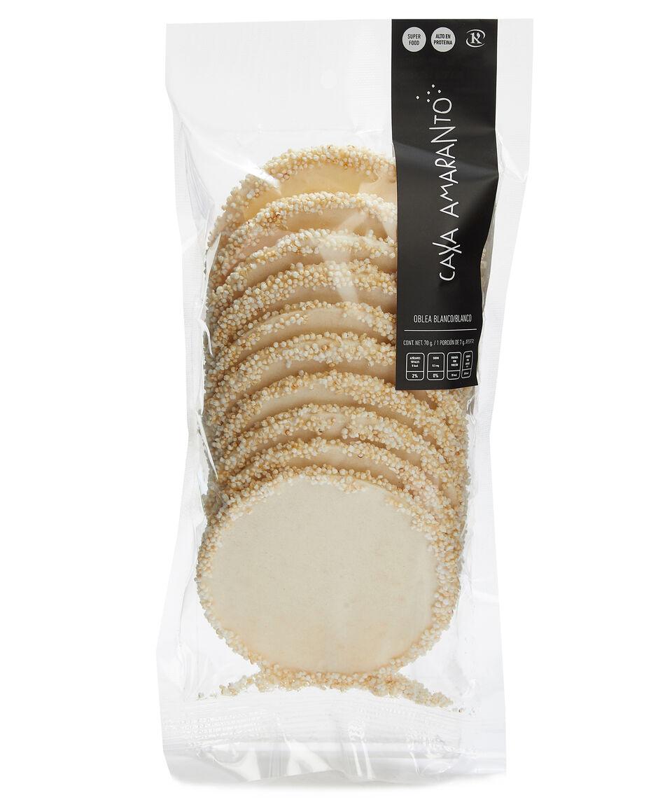Caxa Amaranto Obleas de amaranto sabor blanco - blanco 70 g