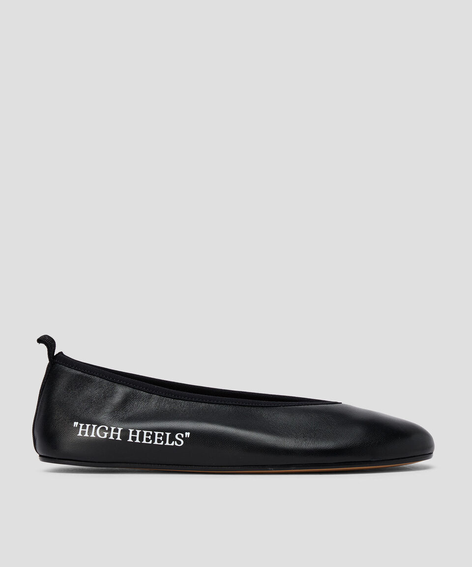 Off-White Flats en piel ovina lisos Mujer