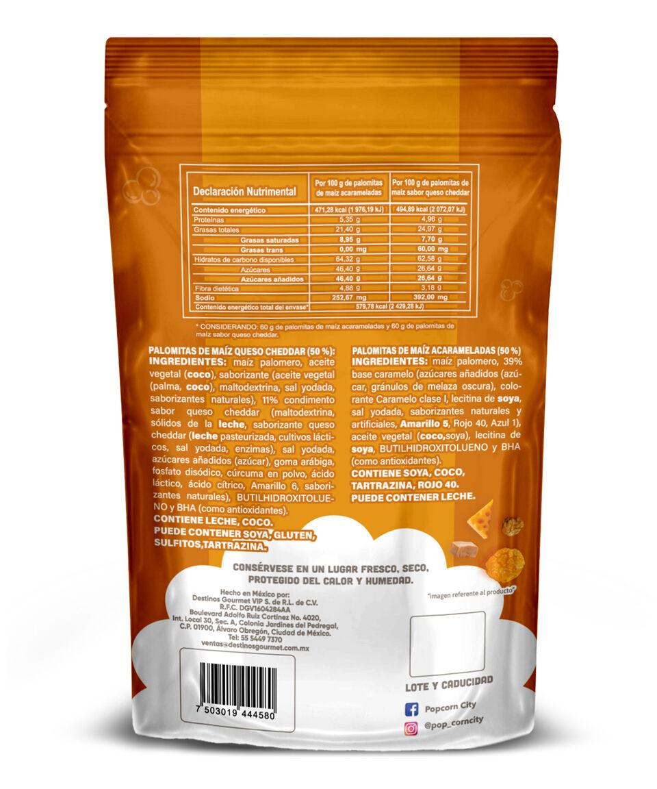 Popcorn City Palomitas Sabor Queso Y Caramelo 120 Gr