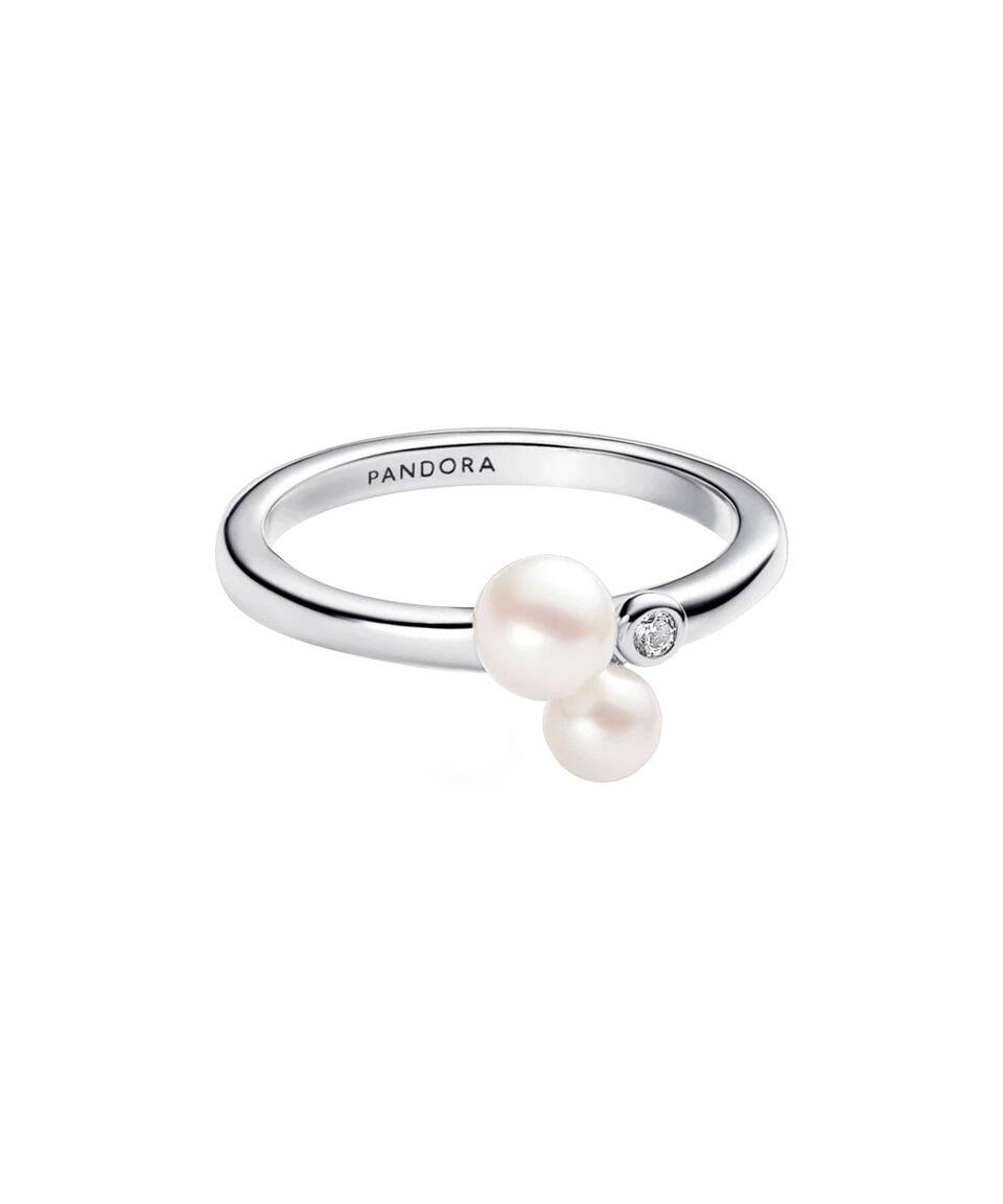 Pandora Anillo en plata con perlas Mujer
