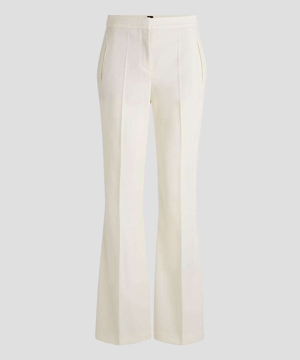 Boss Pantalones Regular Fit En Sarga De Mezcla De Lana Mujer