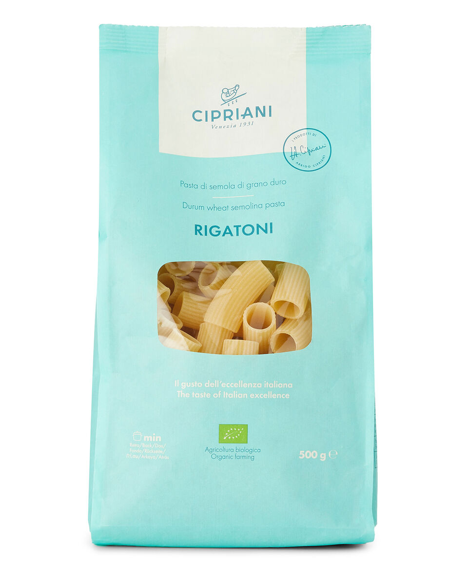 Vigilante Pasta de sémola de trigo duro Rigatoni orgánico 500 g