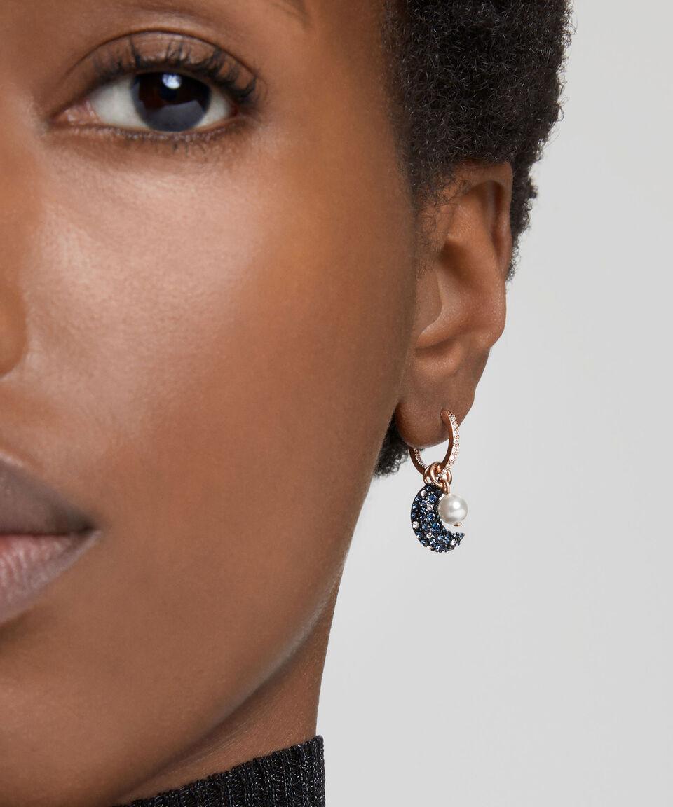 Swarovski Pendientes Con Motivo De Luna Y Cristales Luna Mujer
