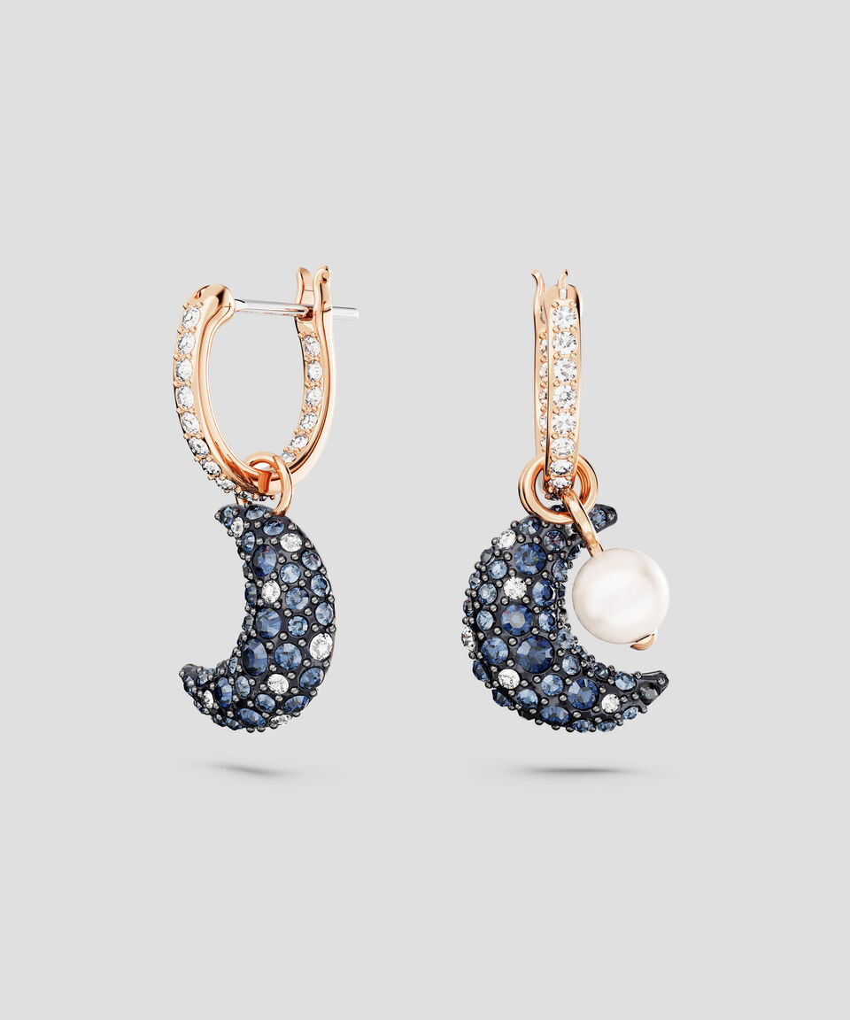 Swarovski Pendientes Con Motivo De Luna Y Cristales Luna Mujer