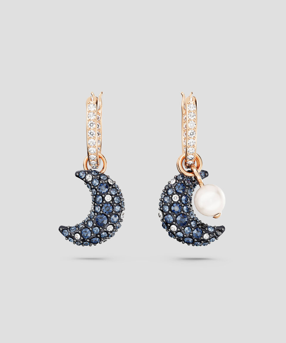 Swarovski Pendientes con motivo de luna y cristales Luna Mujer