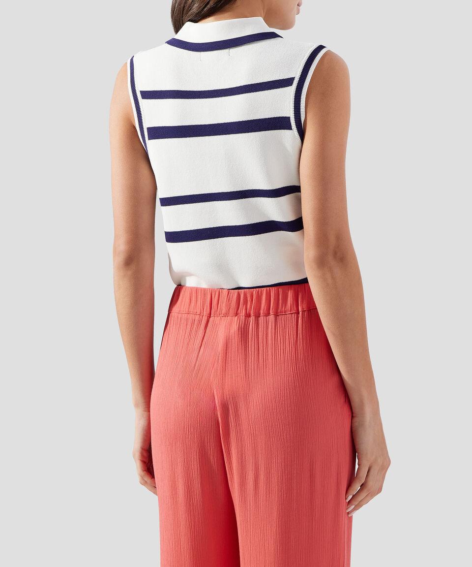 Pertegaz Blusa A Rayas Sin Mangas Mujer