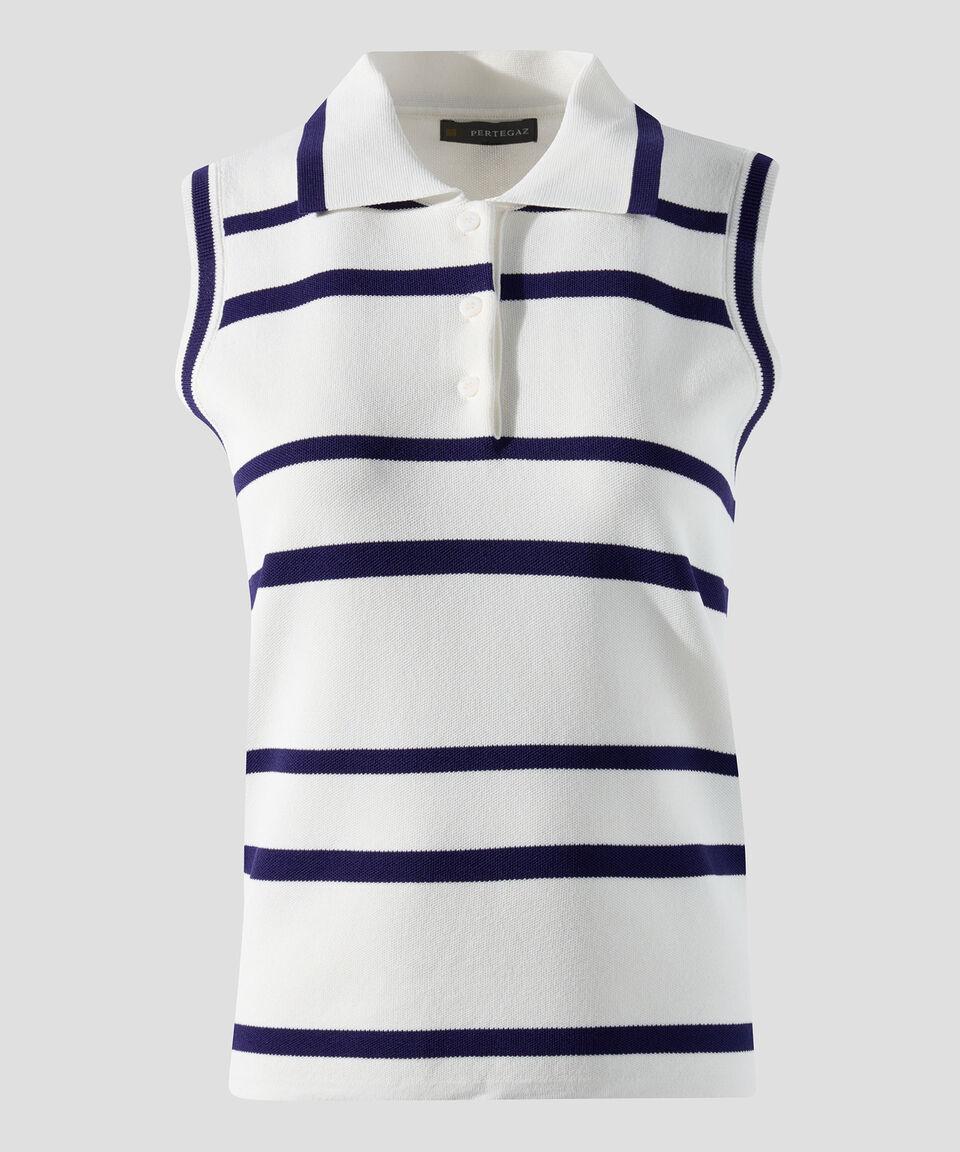 Pertegaz Blusa A Rayas Sin Mangas Mujer