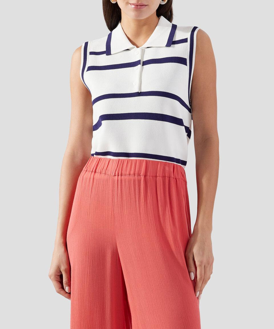 Pertegaz Blusa A Rayas Sin Mangas Mujer