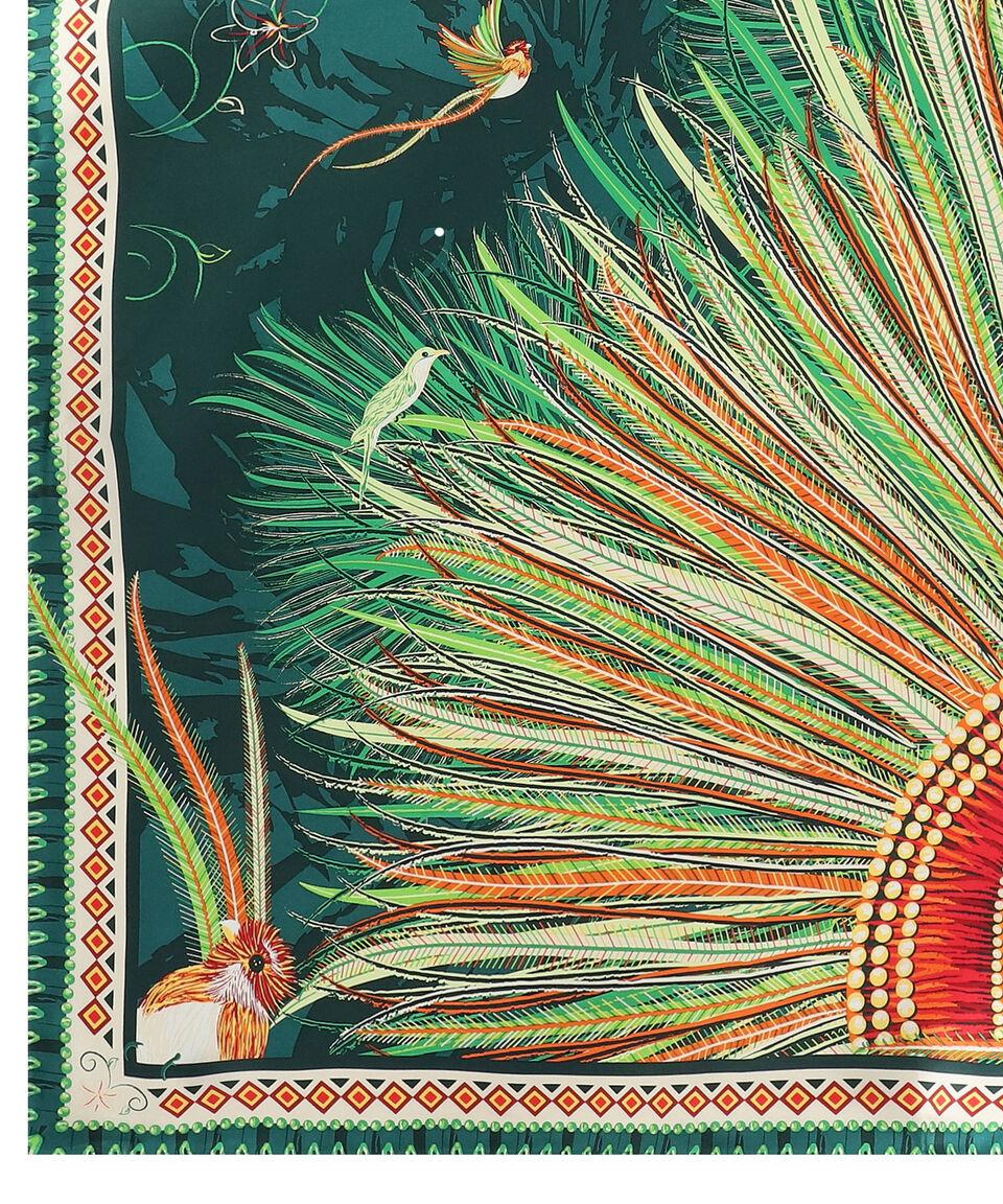 Pineda Covalin Mascada Arte Plumario Verde Mujer