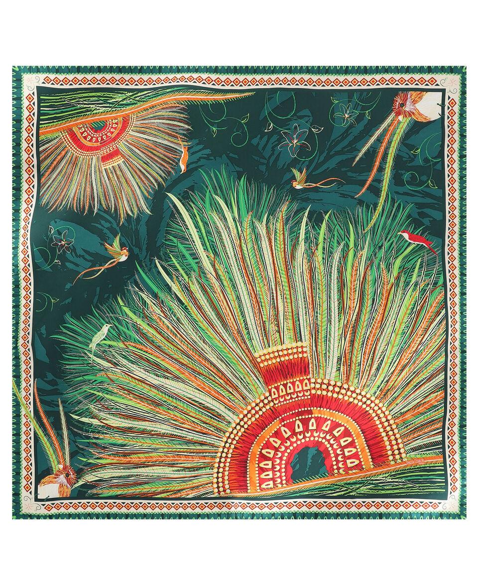 Pineda Covalin Mascada Arte Plumario Verde Mujer