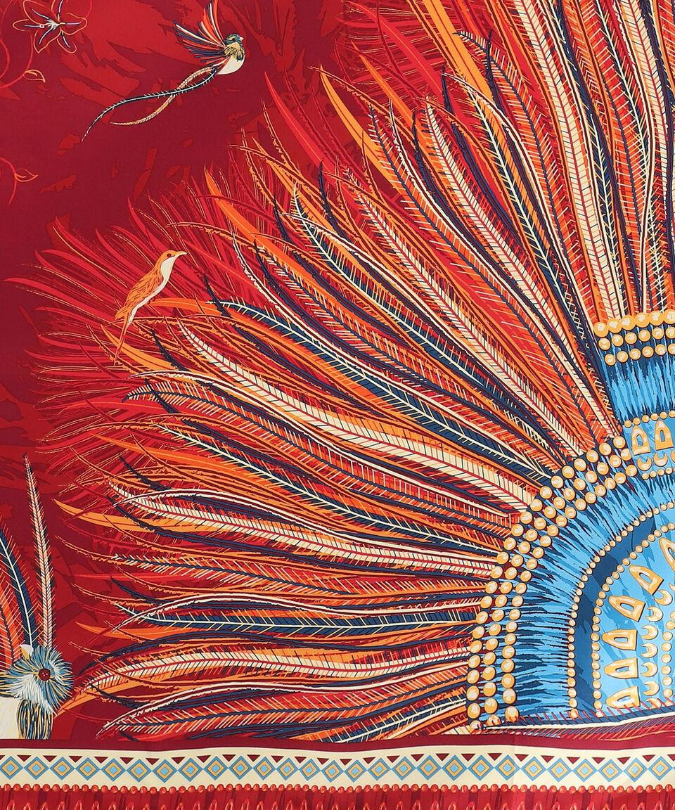 Pineda Covalin Mascada Guinda Plumas Mujer