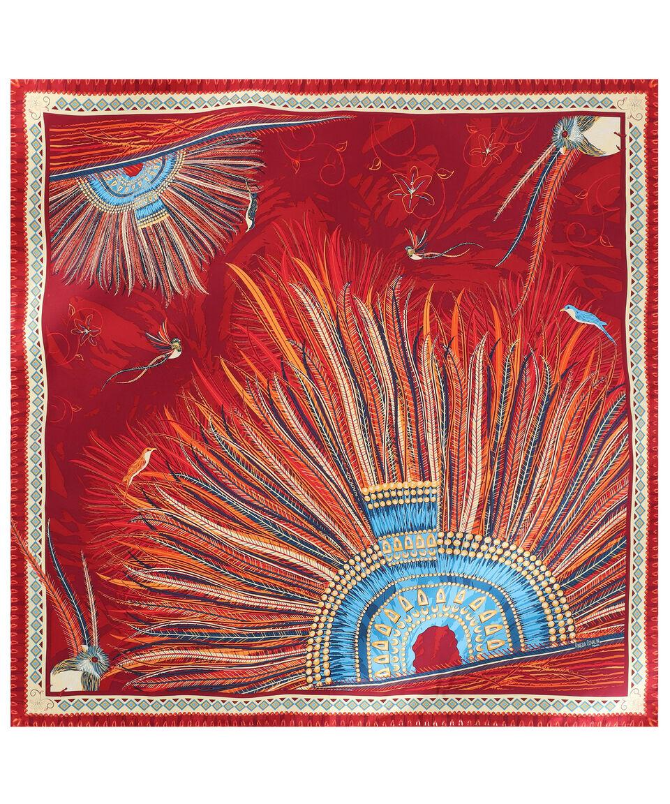 Pineda Covalin Mascada Guinda Plumas Mujer