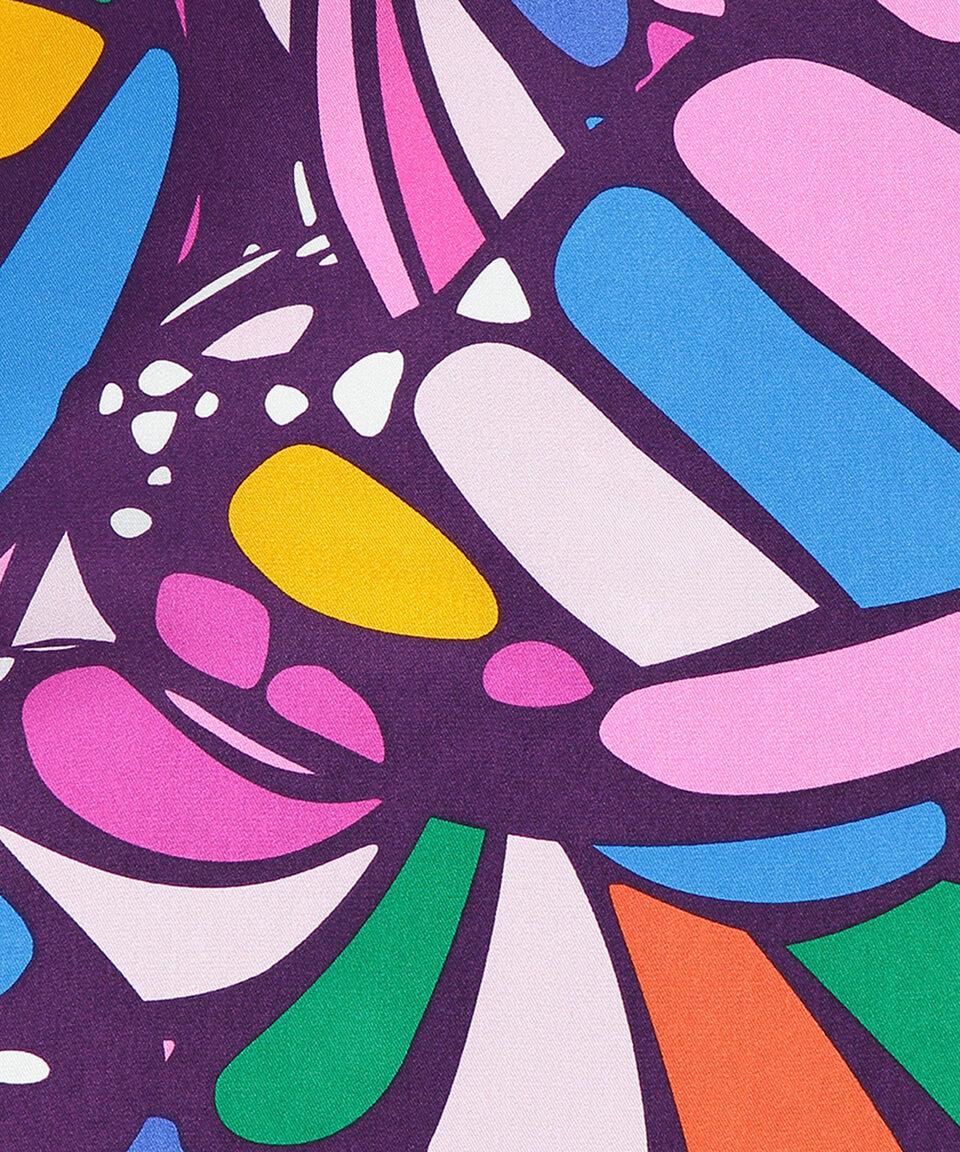 Pineda Covalin Mascada Morada Con Mariposas Mujer