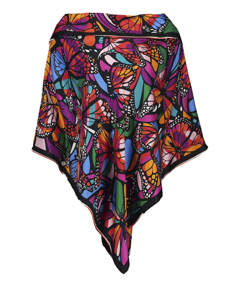Pineda Covalin Poncho con mariposas monarca Mujer