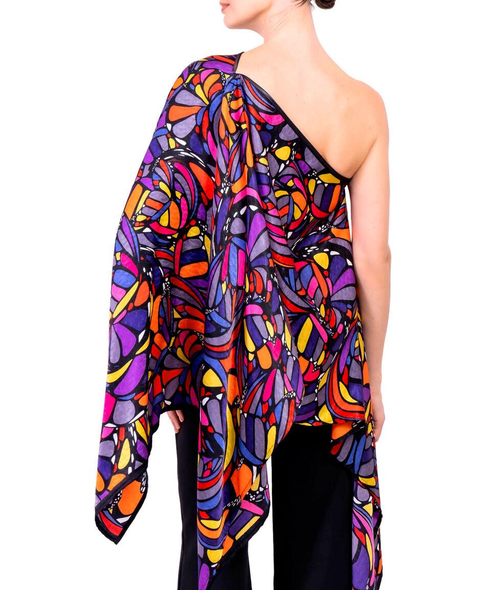 Pineda Covalin Poncho Estampado Mujer