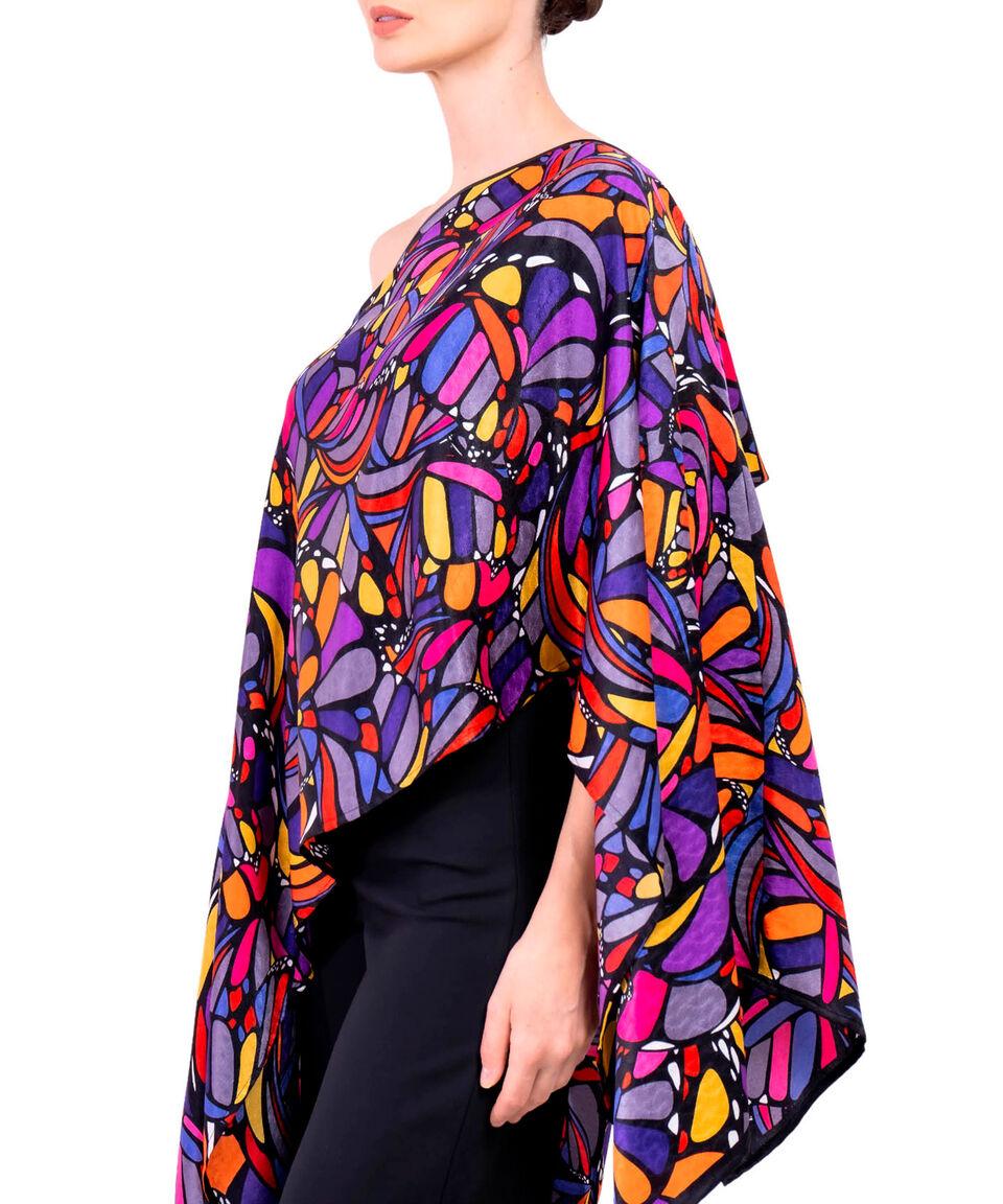 Pineda Covalin Poncho Estampado Mujer