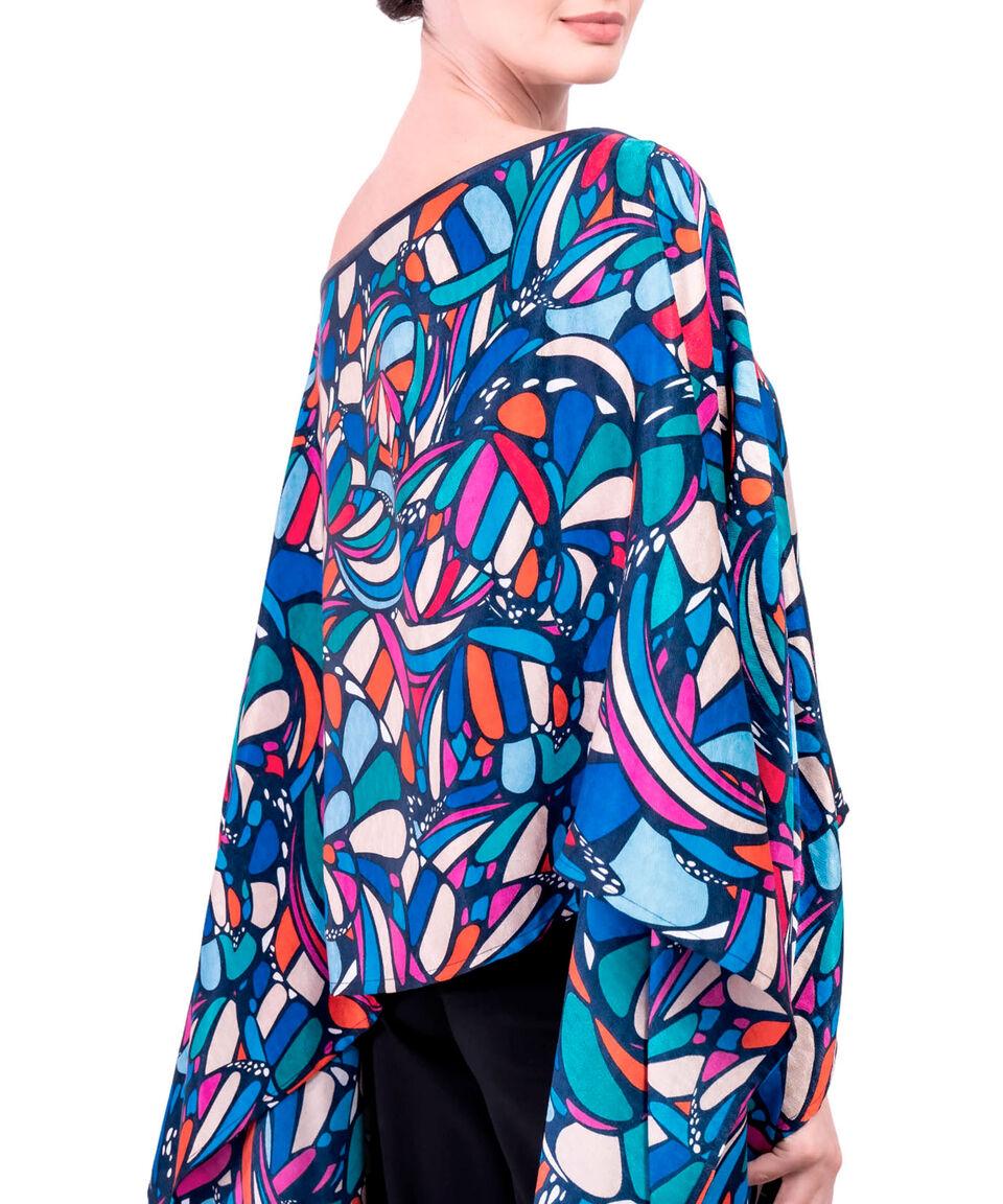 Pineda Covalin Poncho Estampado Mujer