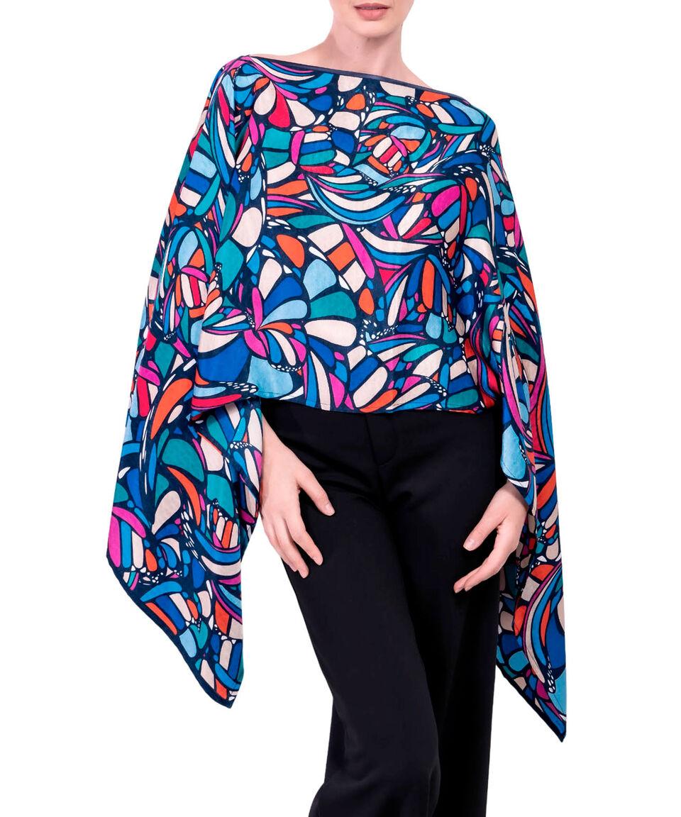 Pineda Covalin Poncho estampado Mujer